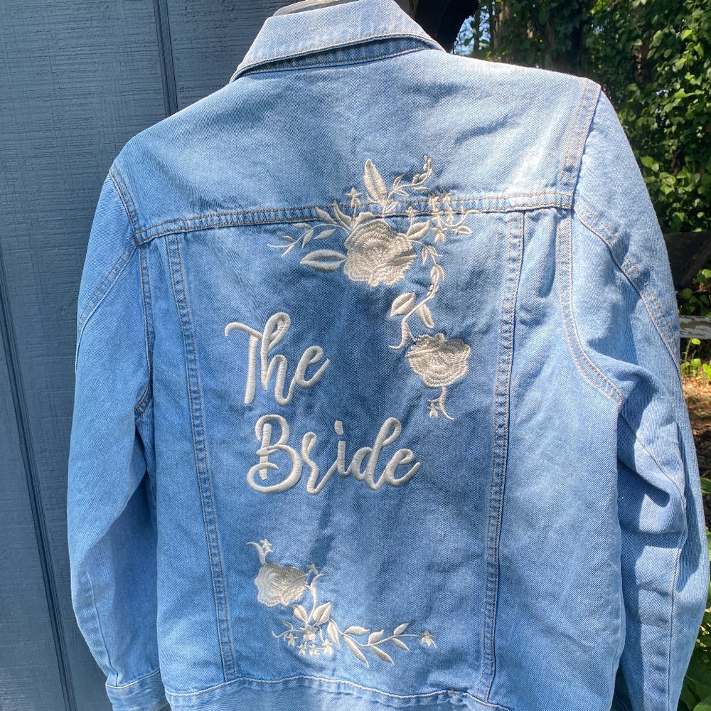 Bride Denim Jacket Jean Jacket Stylish Embroidered